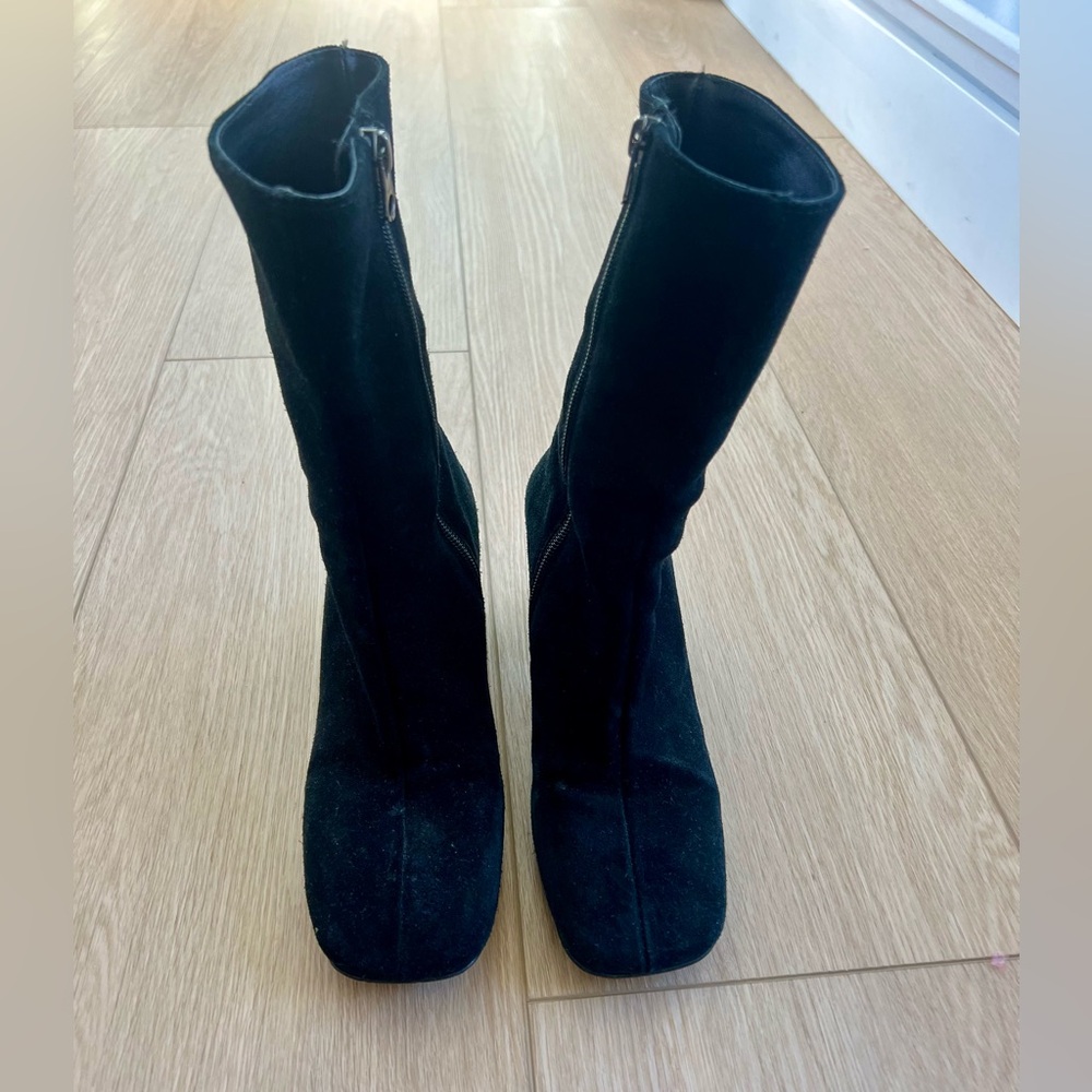 L’intervalle Square Toe Suede Boots - Size 7